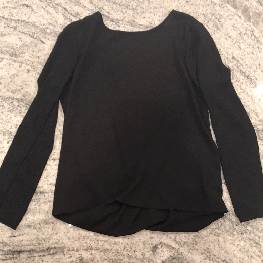 Sheer open back blouse